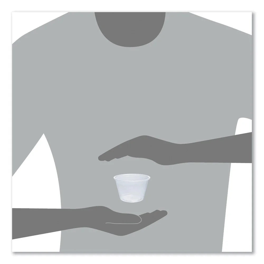 Dart 400PC Conex People 4 oz. Polypropylene Portion Containers - Clear (2500/Carton)]