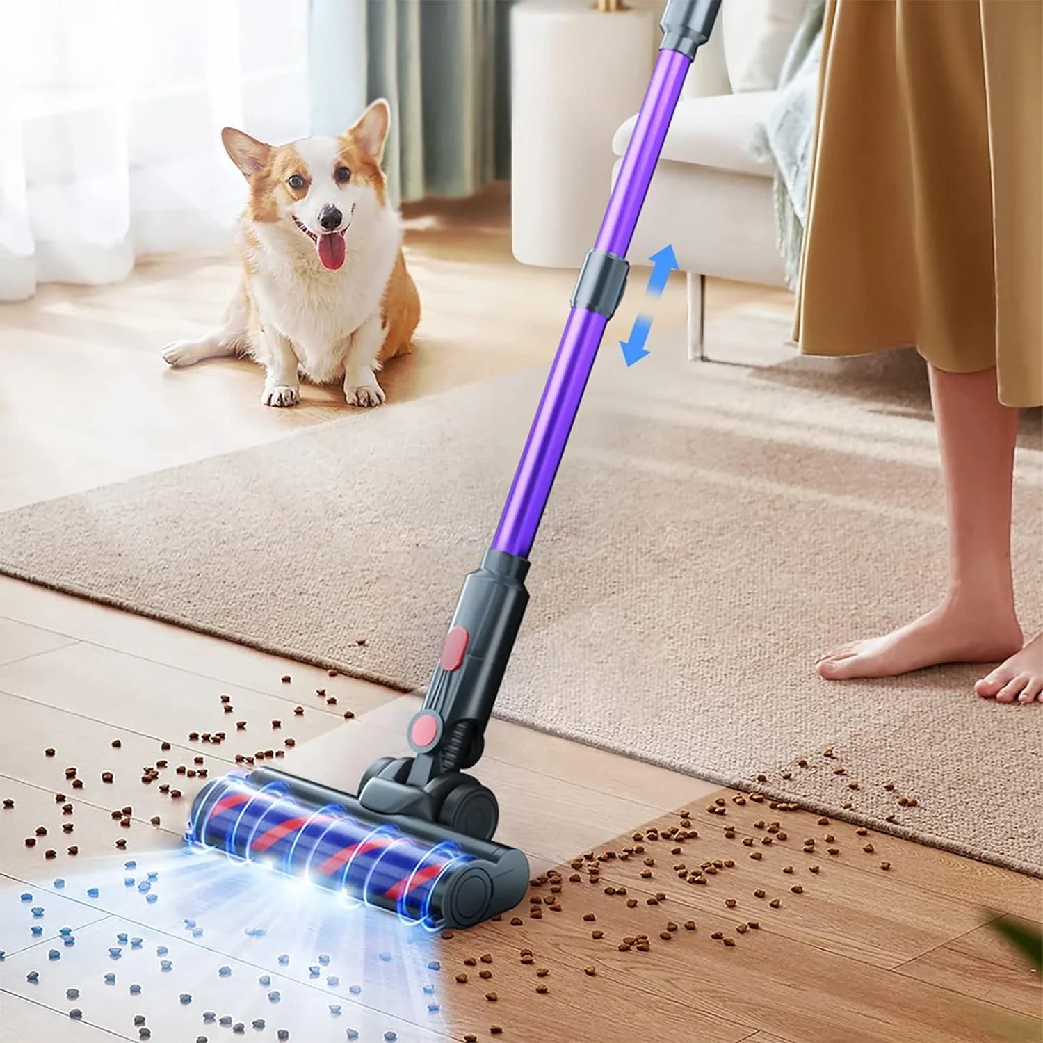 Open Box UDON Cordless Stick Lightweight Vacuum Cleaner 350W C825 - Purple