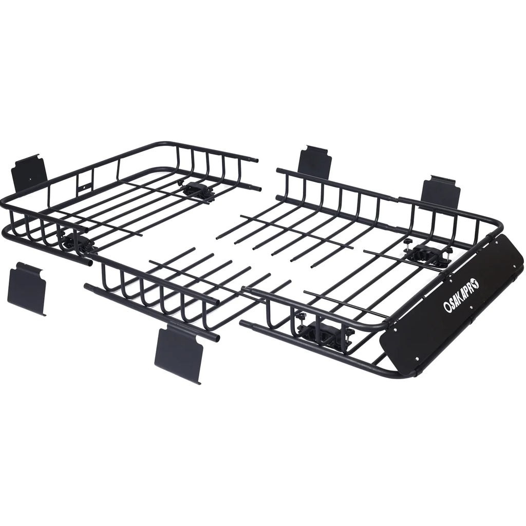Rooftop Cargo Carrier BasketMotoring Roof RackTop Mount Roof Rack Midnight steel