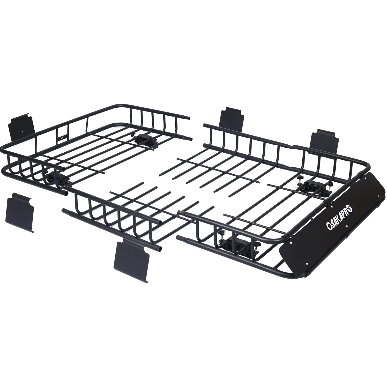 Rooftop Cargo Carrier BasketMotoring Roof RackTop Mount Roof Rack Midnight steel