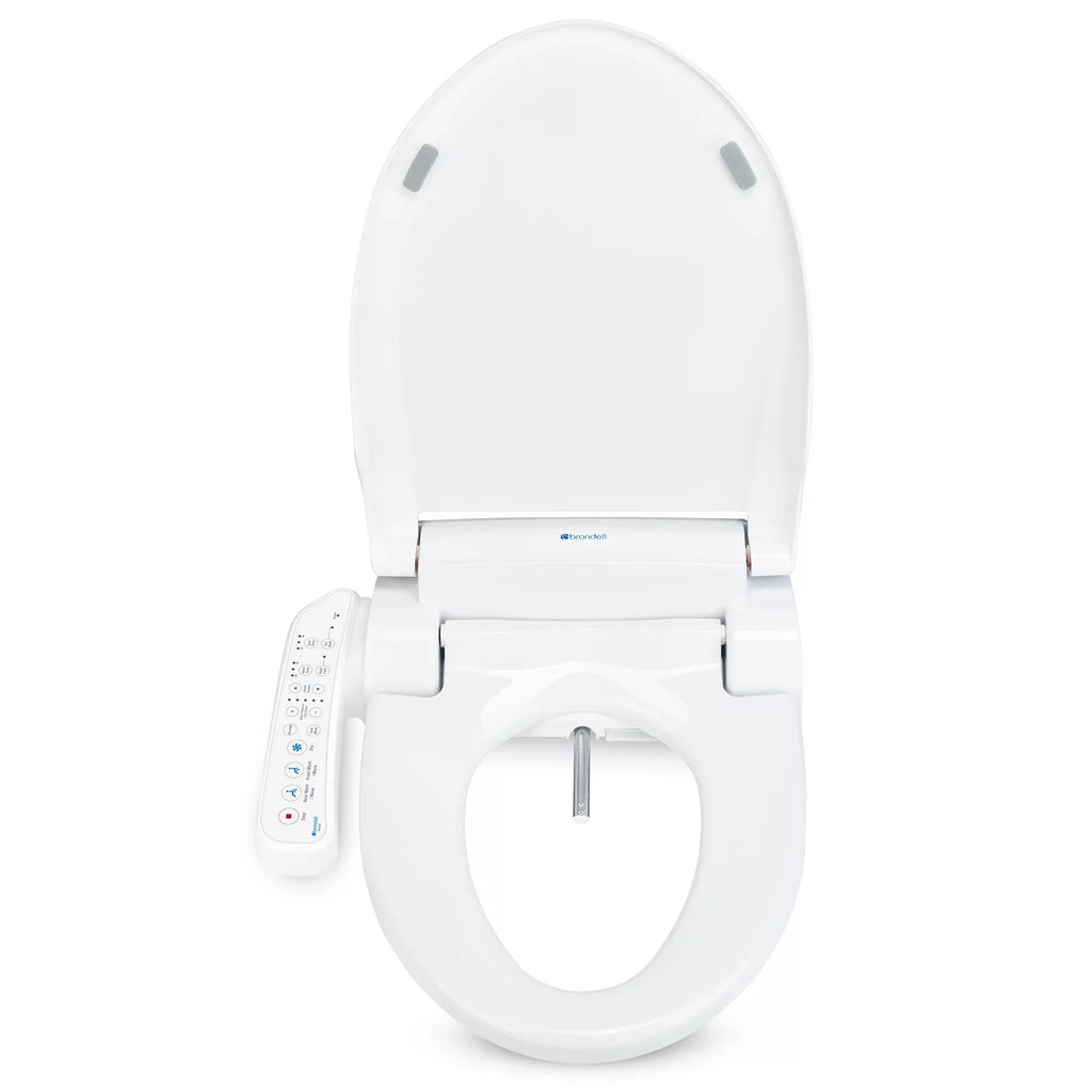 Brondell Swash SE400 Bidet Seat with Sidearm, Dryer and Stainless Steel Nozzle, Round White