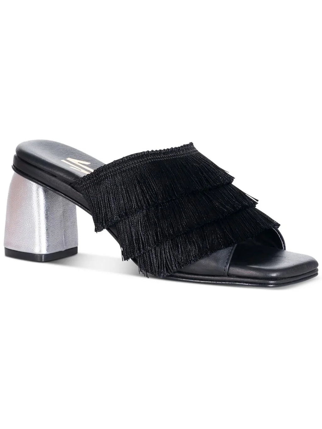 Silvia Cobos Individuals Cha Cha Leather Fringe Block Heel