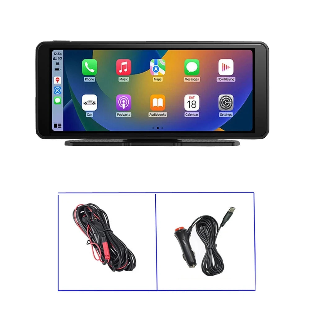Virwir Wireless Carplay Car Stereo Portable 6.86 inch Touch Screen Carplay and Android Auto1080p Backup Camera with Mirror Link