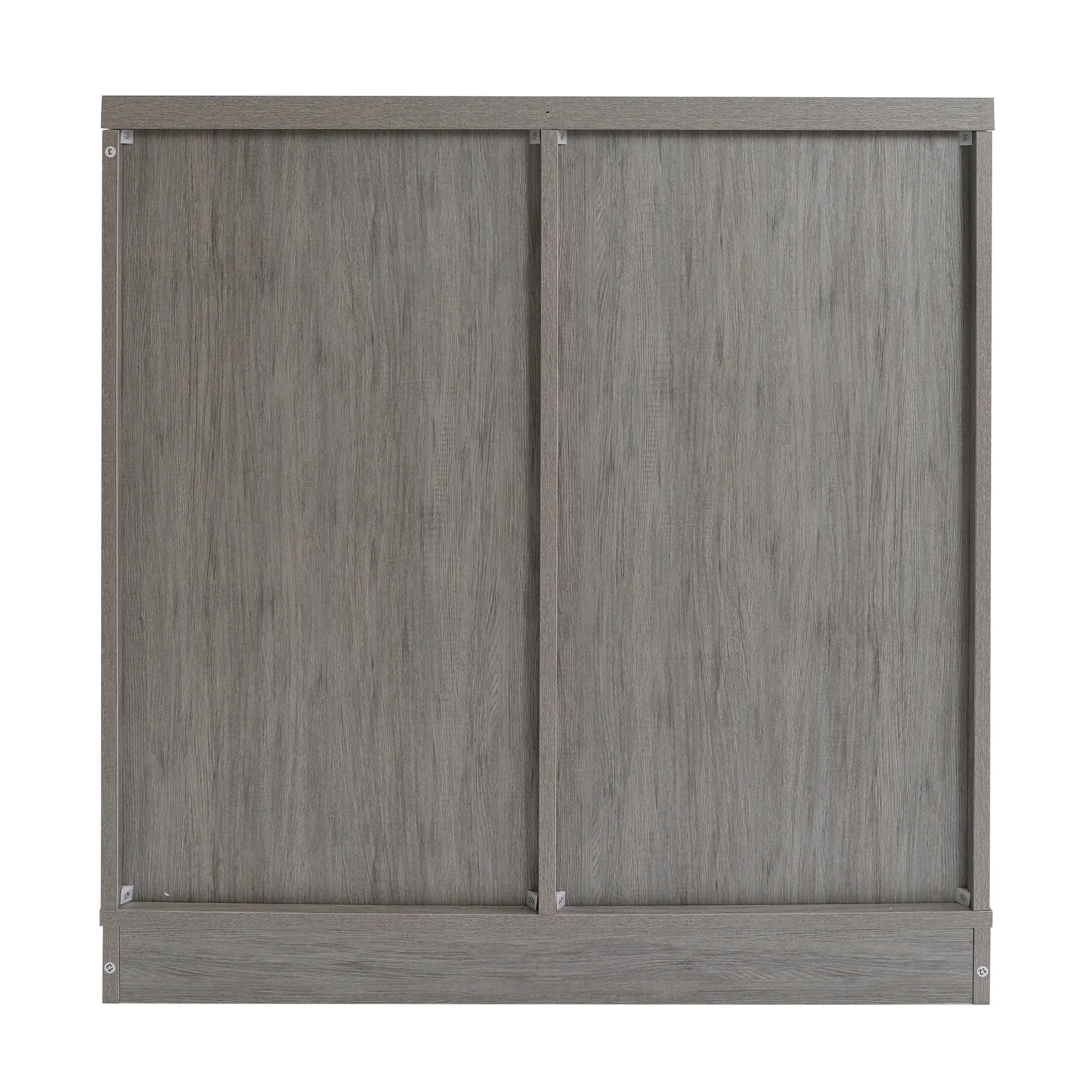ABBSR Gray Wooden Wine Bar Storage Cabinet with Glass Holder,Wine Rack,Large Table for Decor