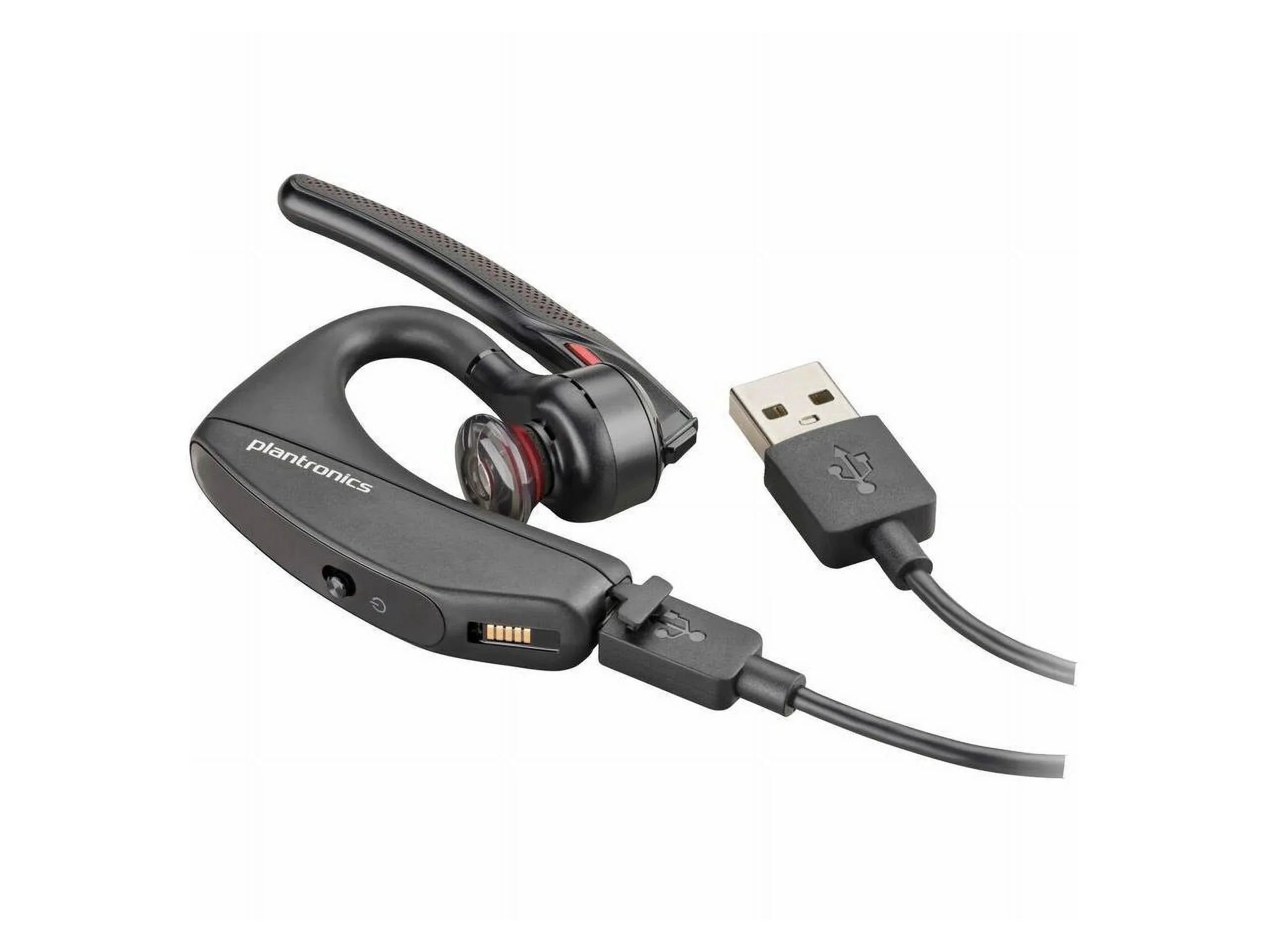 Poly Voyager 5200 USB-A UC Headset - Google Assistant, Siri - Mono - USB Type A, Micro USB - Wireless - Bluetooth - 98.4 ft - 32 Ohm - 100 Hz - 20 kHz - Over-the-ear, Earbud - Monaural - In-ear - O...