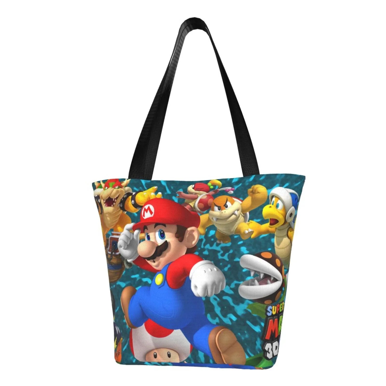 Super Mario 3D Land People Tote Bag Large Capacity Shoulder Handbag For Travel Beach Shopping Business Work School