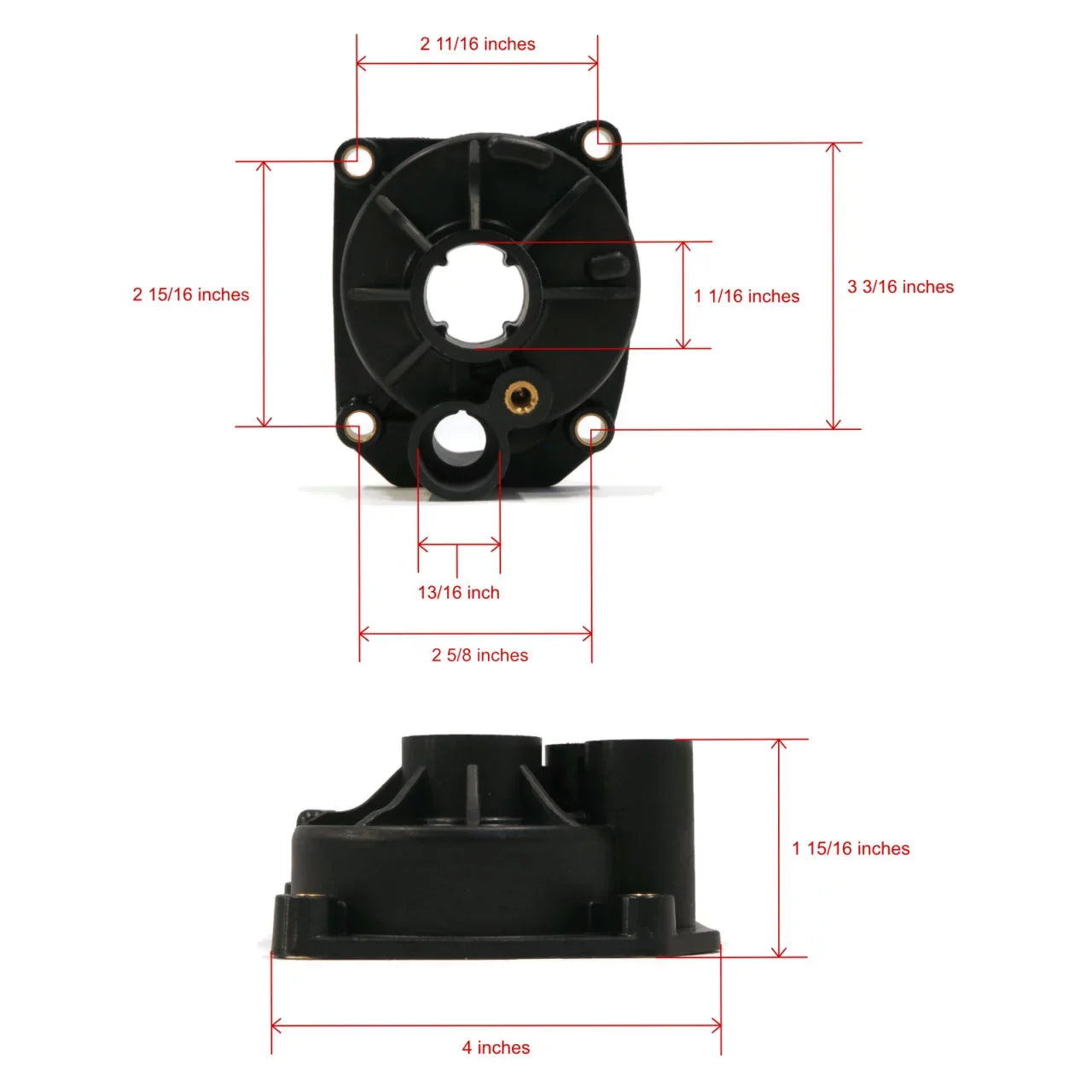 The ROP Shop | Water Pump Impeller, Housing Repair Kit For 1998 Johnson 60HP J60TTLECM Outboard