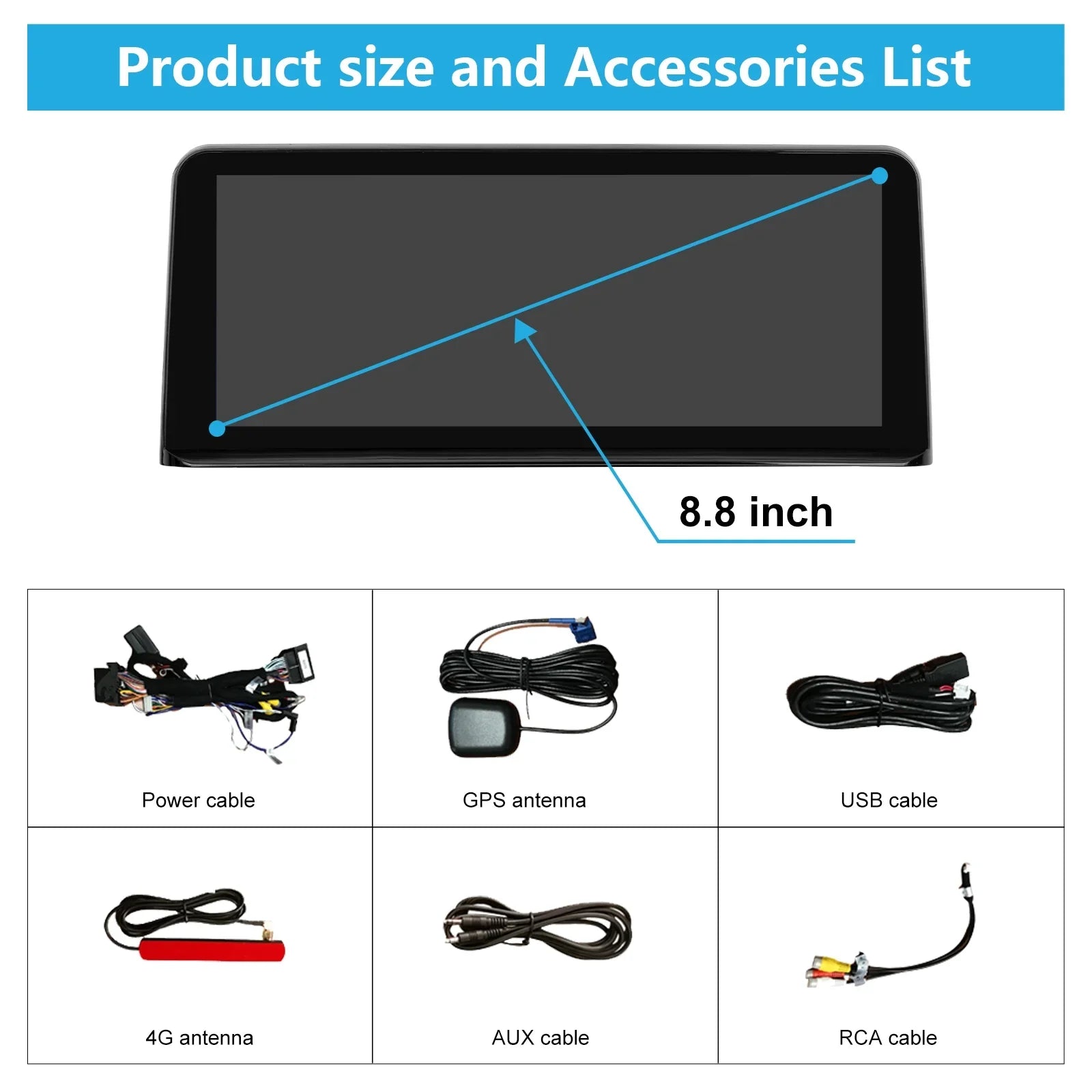 Road Top Android 13 Car Radio 8.8 Inch Touchscreen for 2010-2013 BMW 3/5 Series E60/E61/E90/E91/E92 with CIC, Multimedia Car Radio Supports Carplay, Android Auto, Mirrorlink, 8G + 256G