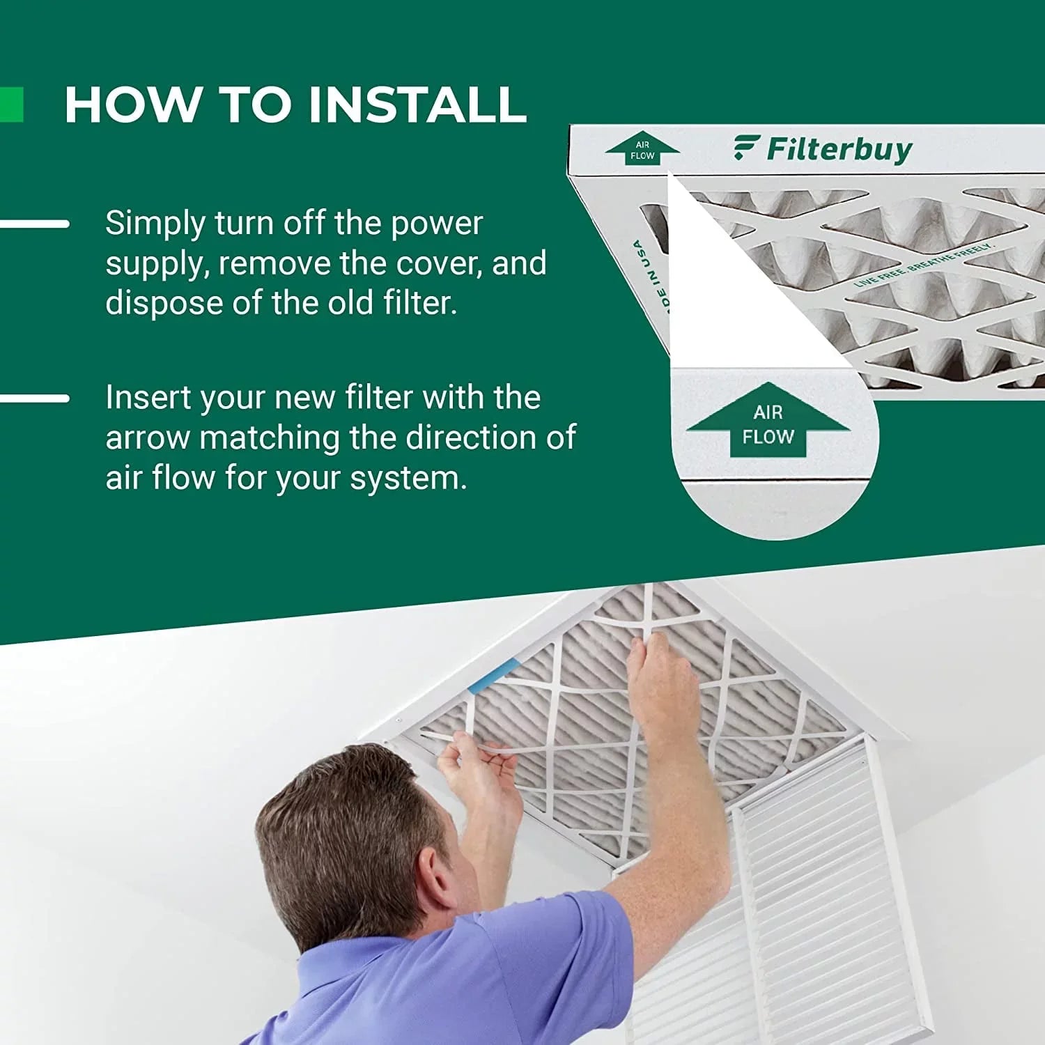 Filterbuy 20x20x4 MERV 11 Pleated HVAC AC Furnace Air Filters (6-Pack)