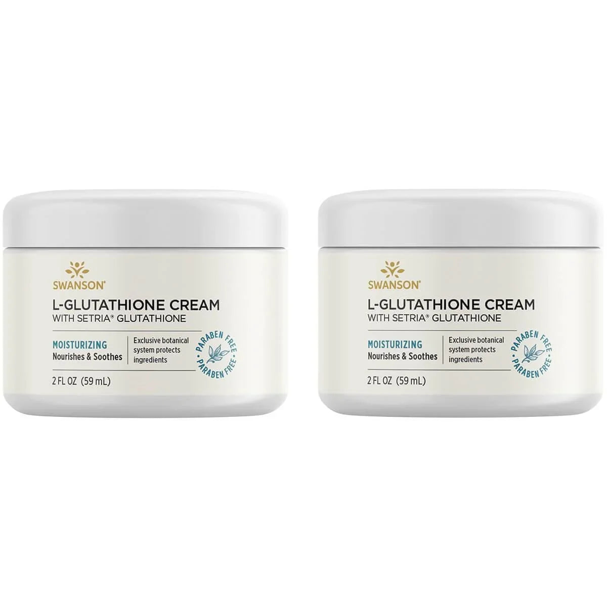 Swanson L-Glutathione Cream with Setria Glutathione 2 fl oz Cream 2 Pack