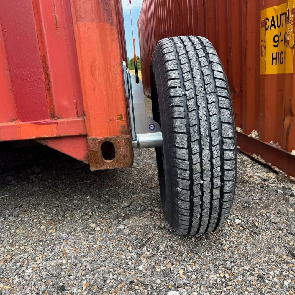 Container Nut EZY Wheels 6-Lug EZY Wheels Shipping Container Wheels + Trailer Tires + Shipping Container Jack Lug Combo, Made in USA, 5-Piece Bundle