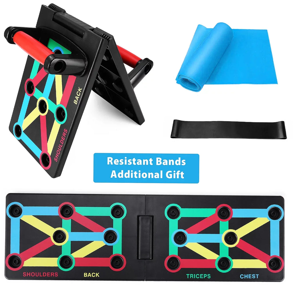 TOMSHOO Foldable Push-Board, Portable and Space-Saving Exercise Gentlemen Strengthen Arms, Chest, and Shoulders, Suitable for All Fitness Levels