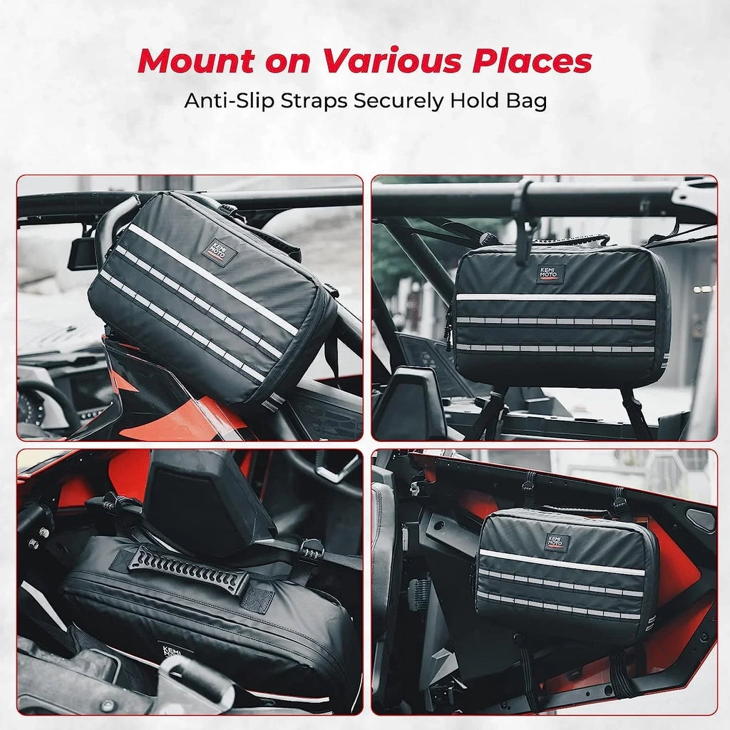 Kemimoto UTV Drive Belt Clutch CVT Storage Bag ATV Tool Organizer Tool Bag Compatible with Can Am X3 Outlander Polaris RZR Ranger