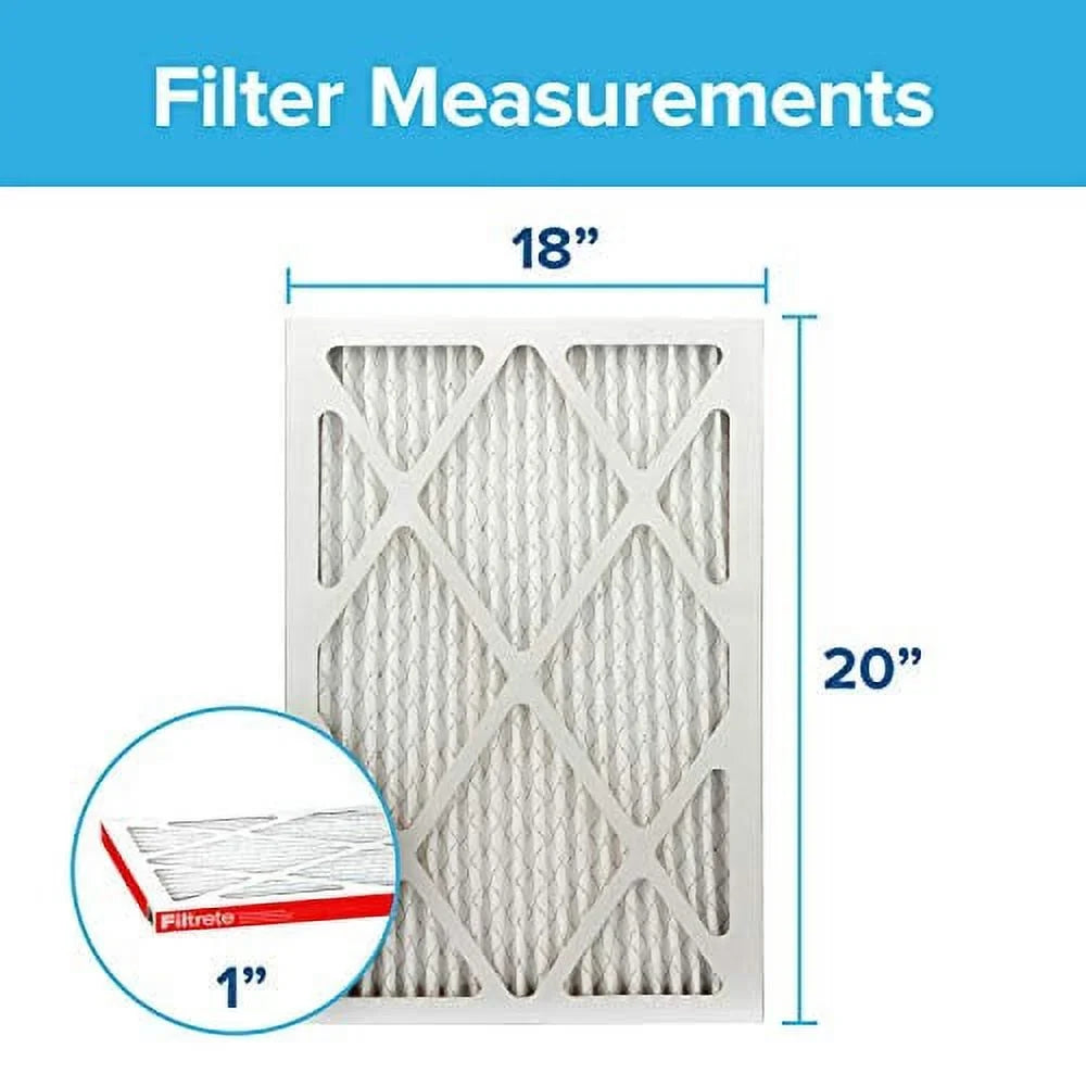 Filtrete 18x20x1, AC Furnace Air Filter, MPR 1000, Micro Allergen Defense, 6-Pack (exact Individuals 17.81 x 19.81 x 0.81)