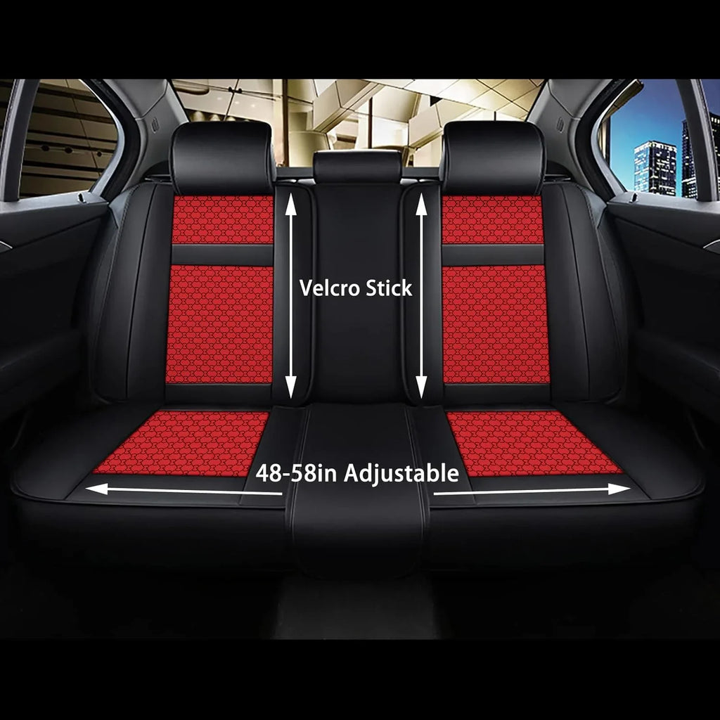 KABUQI Guc ci,same model Termination Luxury Seat Covers Full Set Leather Fit Automotive Seat Covers & Accessories for 5 Seat Cars SUV Pick-up Trucks, Pillows and Steering Wheel Cover Included(Gray)