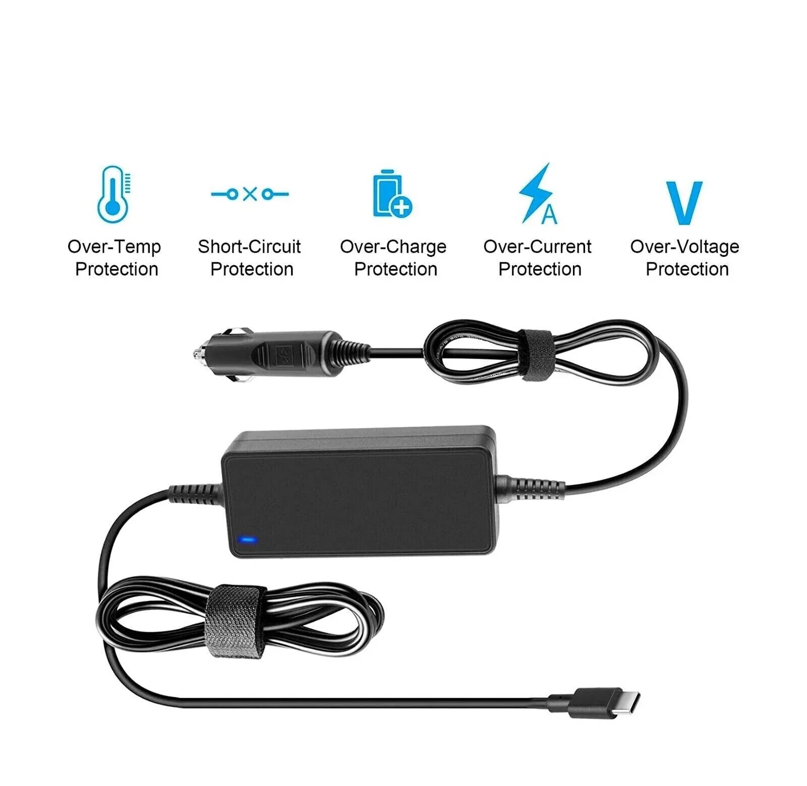 AMSK POWER Car Charger 65W USB-C for HP ZBook Firefly 14 inch G10 A Mobile Workstation PC
