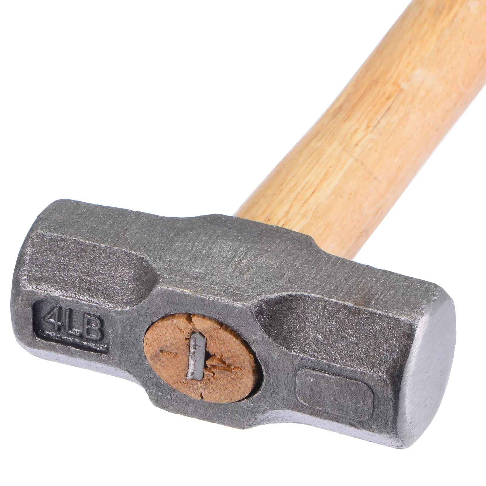 Uxcell 850g Double Face Sledge Hammer Engineer Hammer with 11" Wood Handle Forged Steel Head for Home Industry