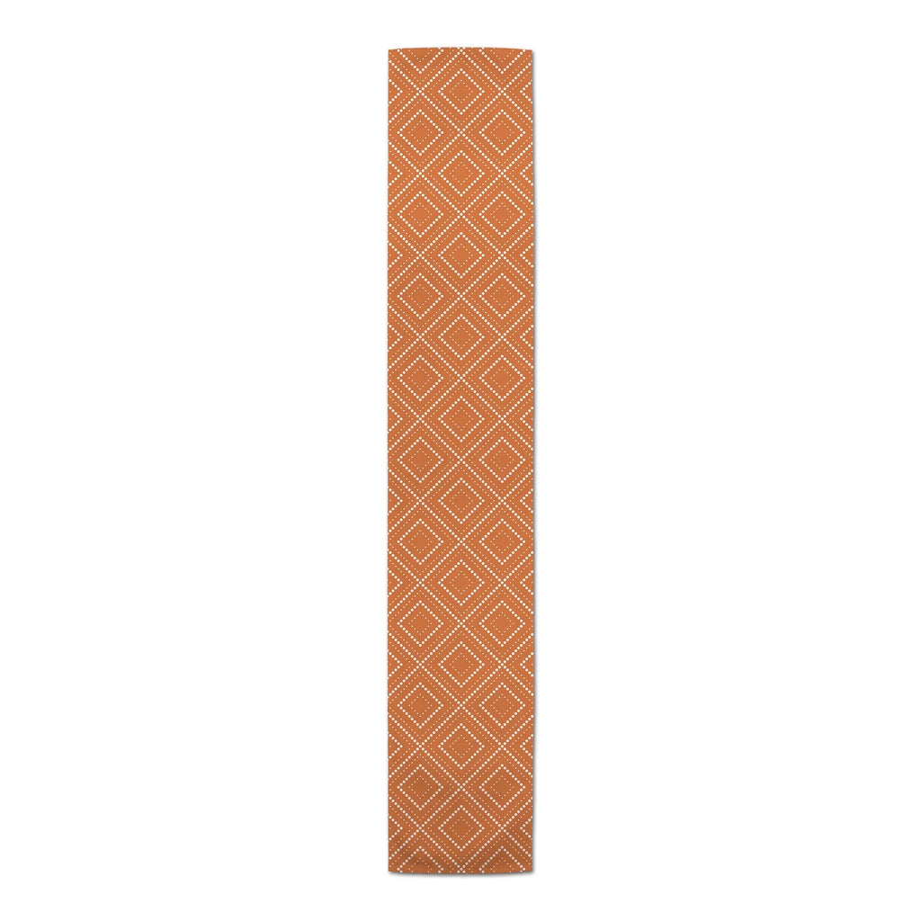 Creative Products Orange Diamond 16x72 Poly Twill Table Runner