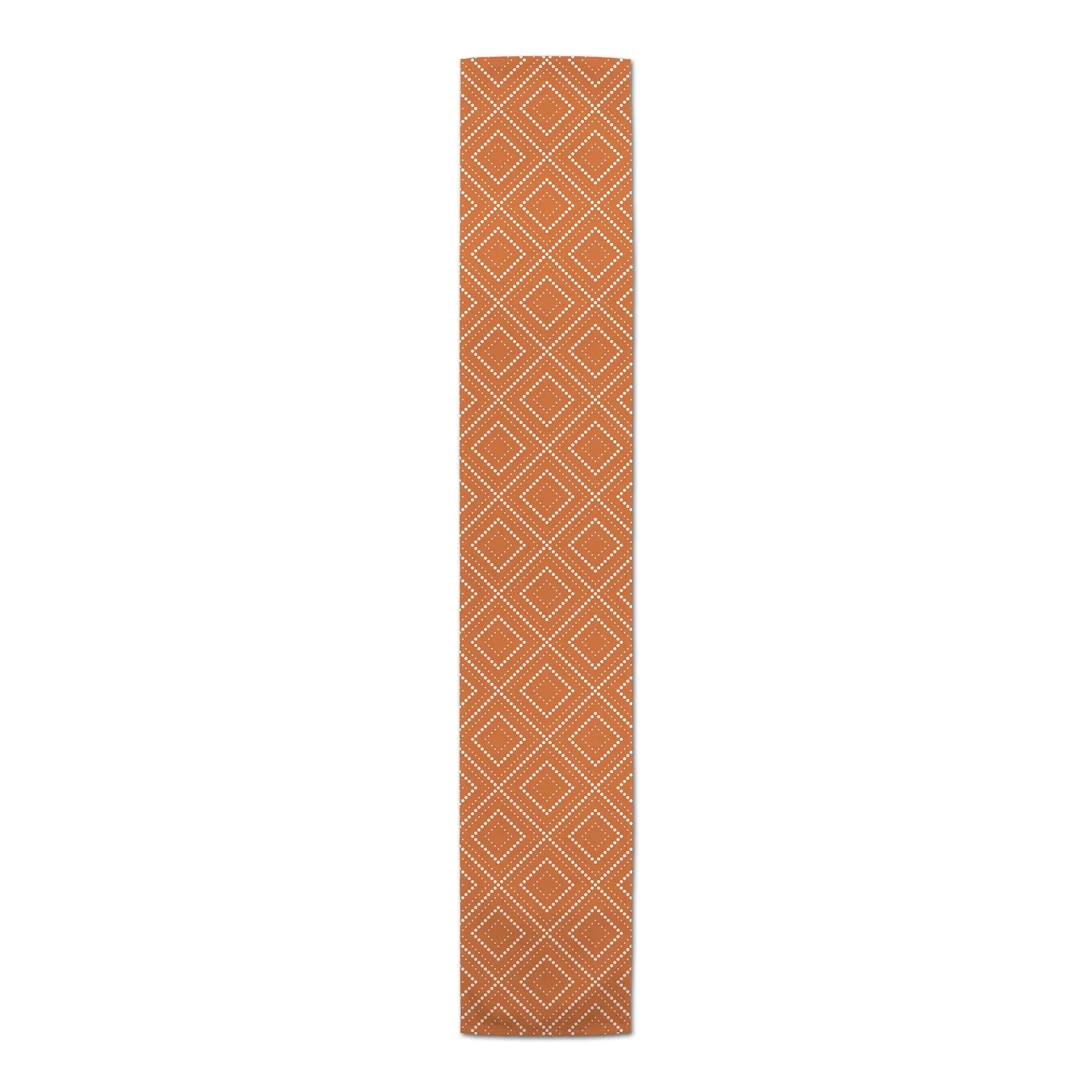 Creative Products Orange Diamond 16x72 Poly Twill Table Runner