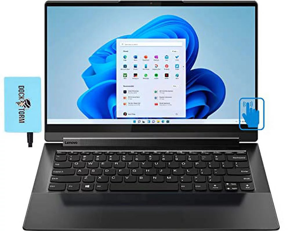 Lenovo 2022 Yoga 9i -14.0" FHD Touchscreen IPS 2-in-1 Laptop (Intel i7-1185G7 4-Core, 8GB RAM, 1TB PCIe SSD, Intel Iris Xe, Backlit KYB, Fingerprint, WiFi 6, BT 5.1, HD Webcam, Win 11 Pro) w/Hub