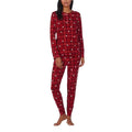 Lauren Ralph Lauren People Brushed Knit Henley Pajama Set Dog, Red Plaid, X-Small