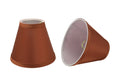 Aspen Creative 32111-2 Small Hardback Empire Shape Chandelier Clip-On Lamp Shade Set (2 Pack), Transitional Design in Redwood, 6" bottom width (3" x 6" x 5")