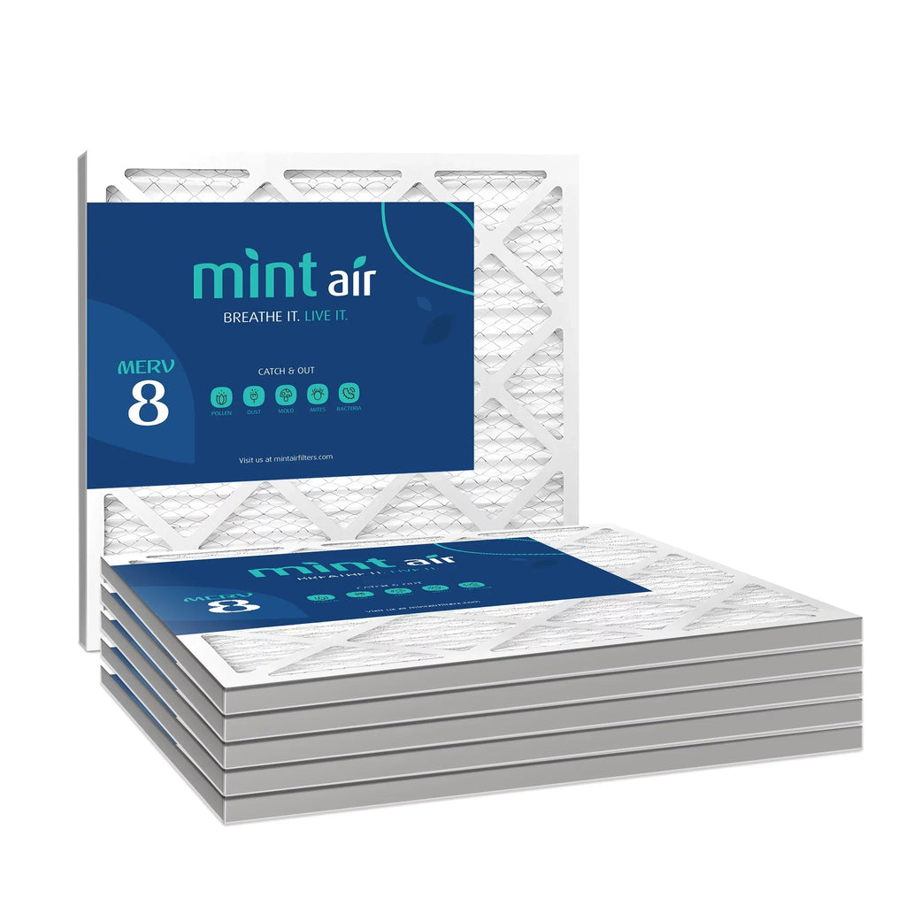 Mint Air, 14x24x1 Air Filter MERV 8, Pleated HVAC AC Furnace Filters (6 Pack)