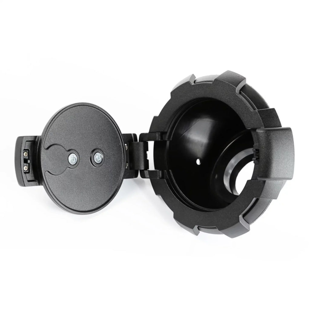Rugged Ridge by RealTruck | 11425.12 Elite Gas Cap Door, Non-Lock, Dark 2007-2018 Jeep Wrangler JK Compatible with Select: 2008, 2015-2018 Jeep Wrangler Unlimited