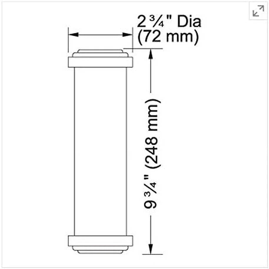 frx02-2pk triflow water filter cartridge, 2-pack, small, white, 2 count