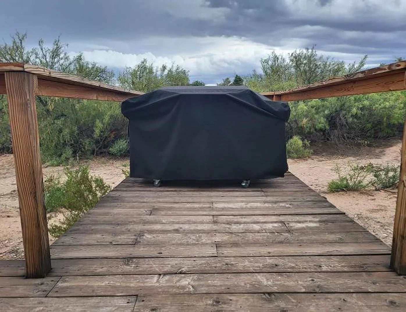 Heavy Duty 600D Polyester Cover Fits 5482 Ebony 36 inches Griddle Cooking Station with Hood,Also for Dark 28 inch XL,Outdoor Flat Top Gas Grill Cover with Straps