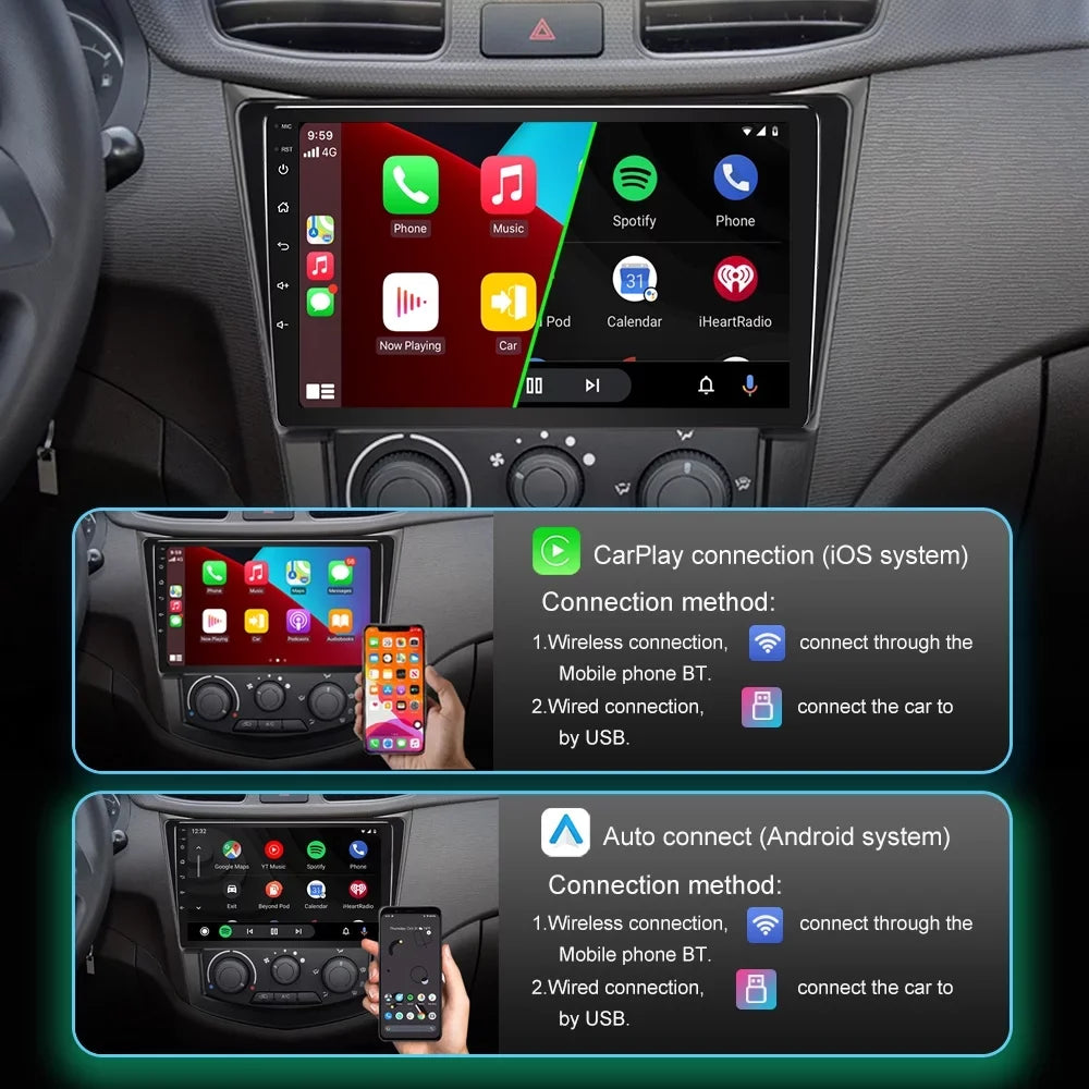 JMANCE 9 inch CarPlay & Android Auto Car Stereo Receiver, Car Radio Compatible with 2010-2013 Mazda 3 with backup camera