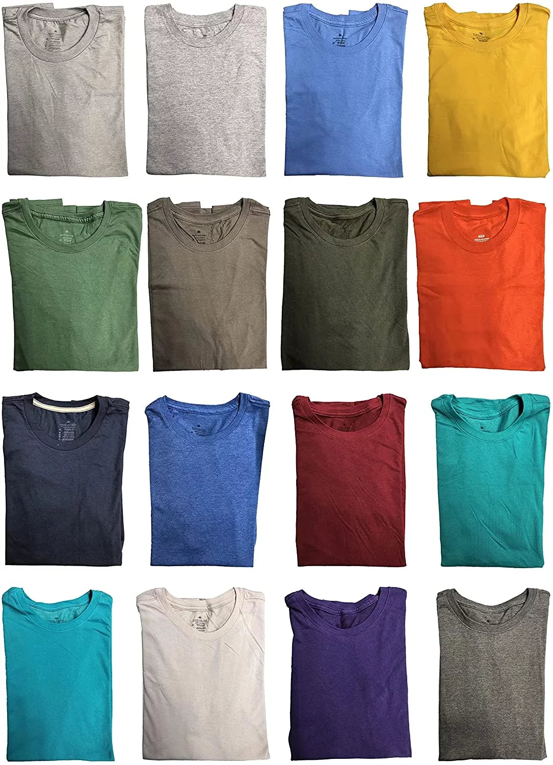60 Pack of Bulk Individuals Cotton Crew Tshirts, Assorted Wholesale Sleeve Tee Shirts (60 Pack People Tshirts Pack A, Small)