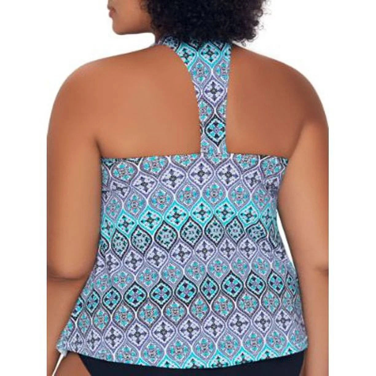LEILANI Multi Plus Size Bahia Oceania Underwire Tankini Swim Top, US 16W, NWOT