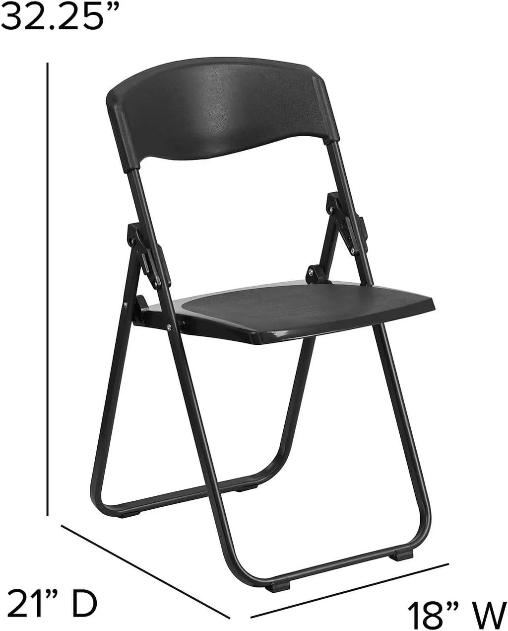6 Pack HERCULES Series 500 Lb. Capacity Heavy Duty Ebony Plastic Folding Chair With Built-In Ganging Brackets