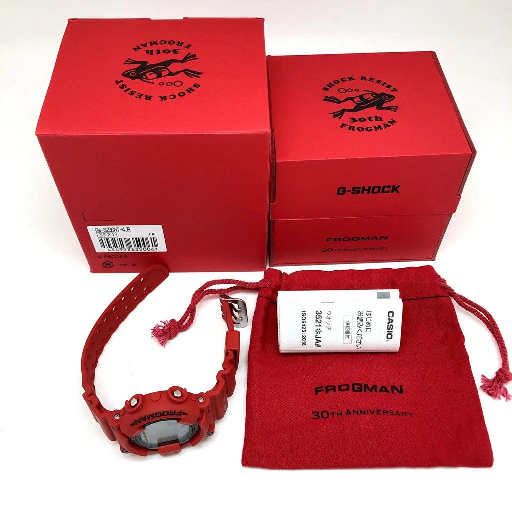 Pre-Owned CASIO Casio G-SHOCK Watch GW-8230NT-4JR FROGMAN 30th Anniversary Reprint Model Red Digital Tough Solar People ITWD1QAESCTM (Good)