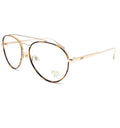 MCM Eyeglasses 2121 723 Shiny Gold-Havana Aviator Unisex 55x16x145