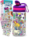 PURPLE LADYBUG Decorate Your Own Water Bottle for Girls Age 6 + - Cool Birthday Gift for 6 Year Old Girl, Little Girl Gifts - Arts and Crafts for Kids Ages 6-8, Fun DIY Kits