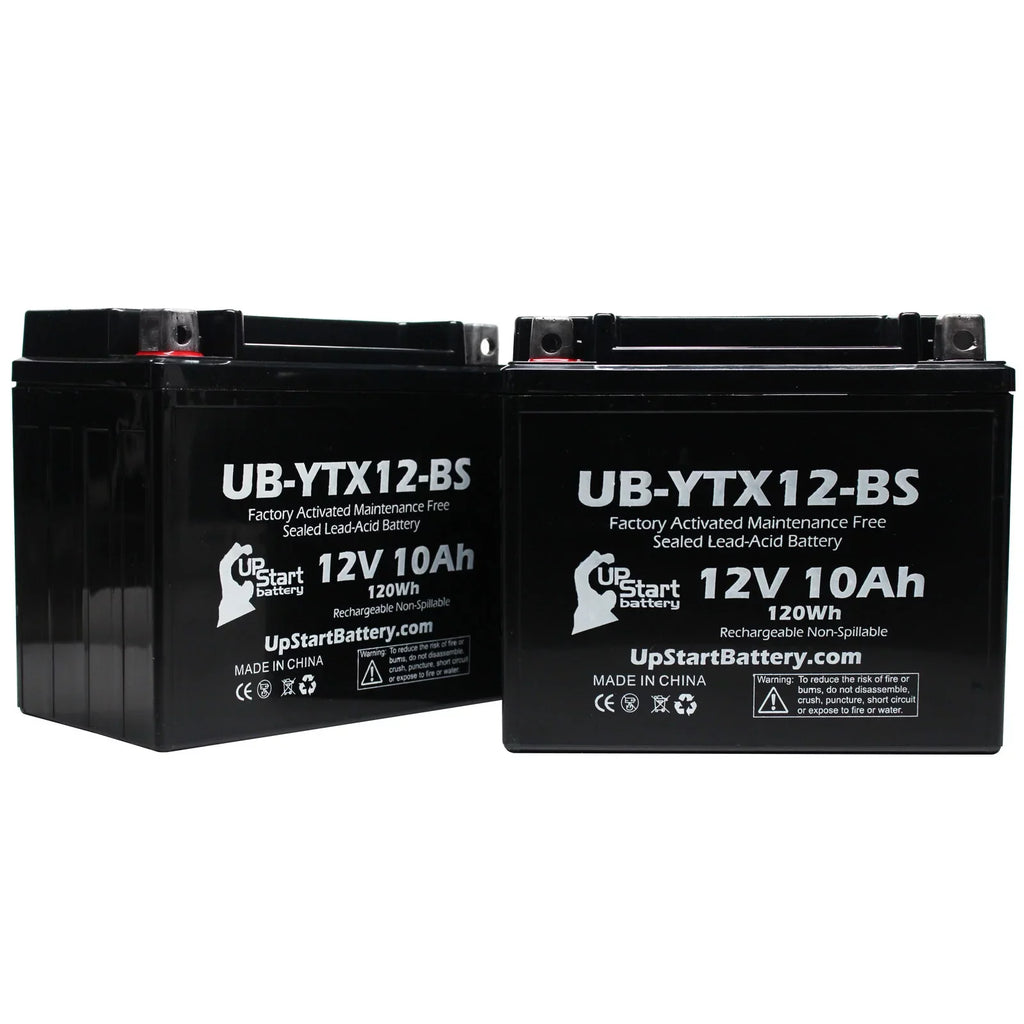 2-Pack UpStart Battery Individuals 2010 Honda TRX250 TE, TM, FourTrax Recon 250 CC Factory Activated, Maintenance Free, ATV Battery - 12V, 10Ah, UB-YTX12-BS