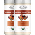 Velona USDA Certified Organic Palm Kernel Oil - 64 oz | 100% Pure and Natural Carrier Oil | Refined, Cold Pressed | Face, Hair, Body & Skin Care | Use Today - Enjoy Results