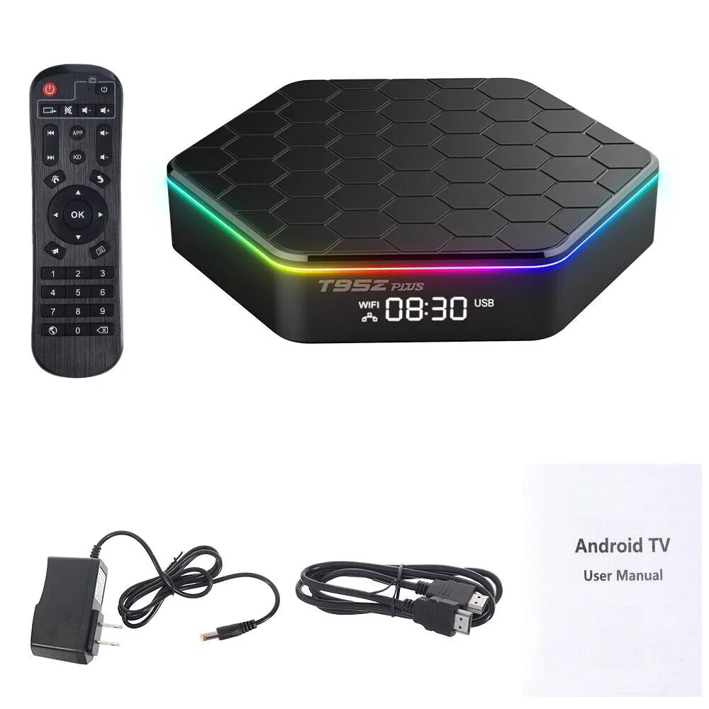 JahyShow Upgraded T95Z Plus TV Box - Smart Android 12.0, 6K HD Stream Player, 4+128G