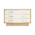 Sleek Modern Chest of Drawers with Wooden Base