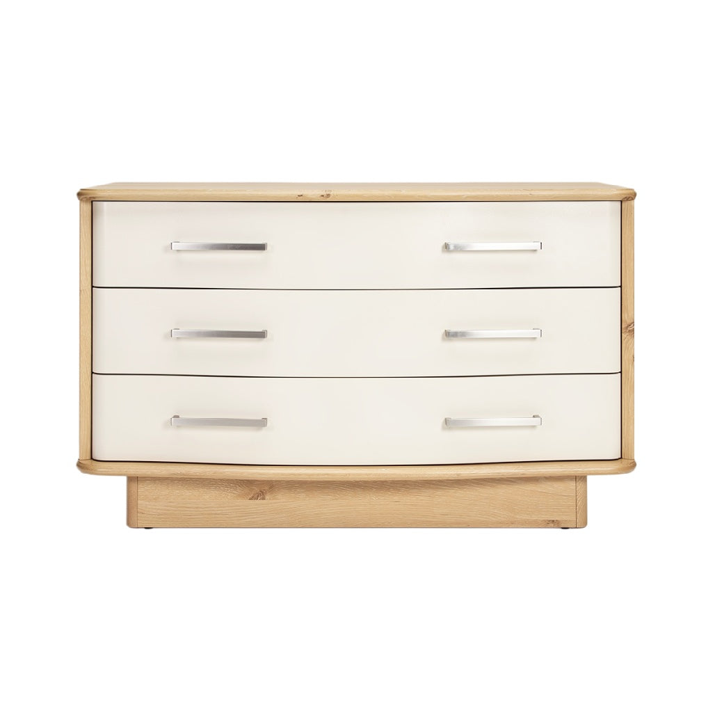 Sleek Modern Chest of Drawers with Wooden Base