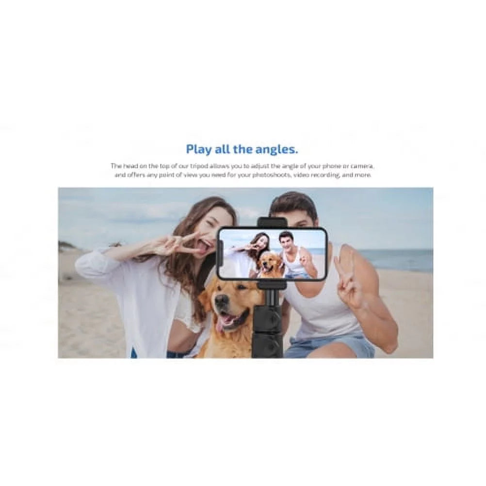 67" Final Point Tripod Stand Wireless Remote Shutter Selfie Stick Q1R for Alcatel Jitterbug Smart 2, REVVL 2 - iPhone XS Max XR X 8 PLUS 7 Plus SE (2020) 6S 13 Pro Max 12 Pro Max 11 Pro Max