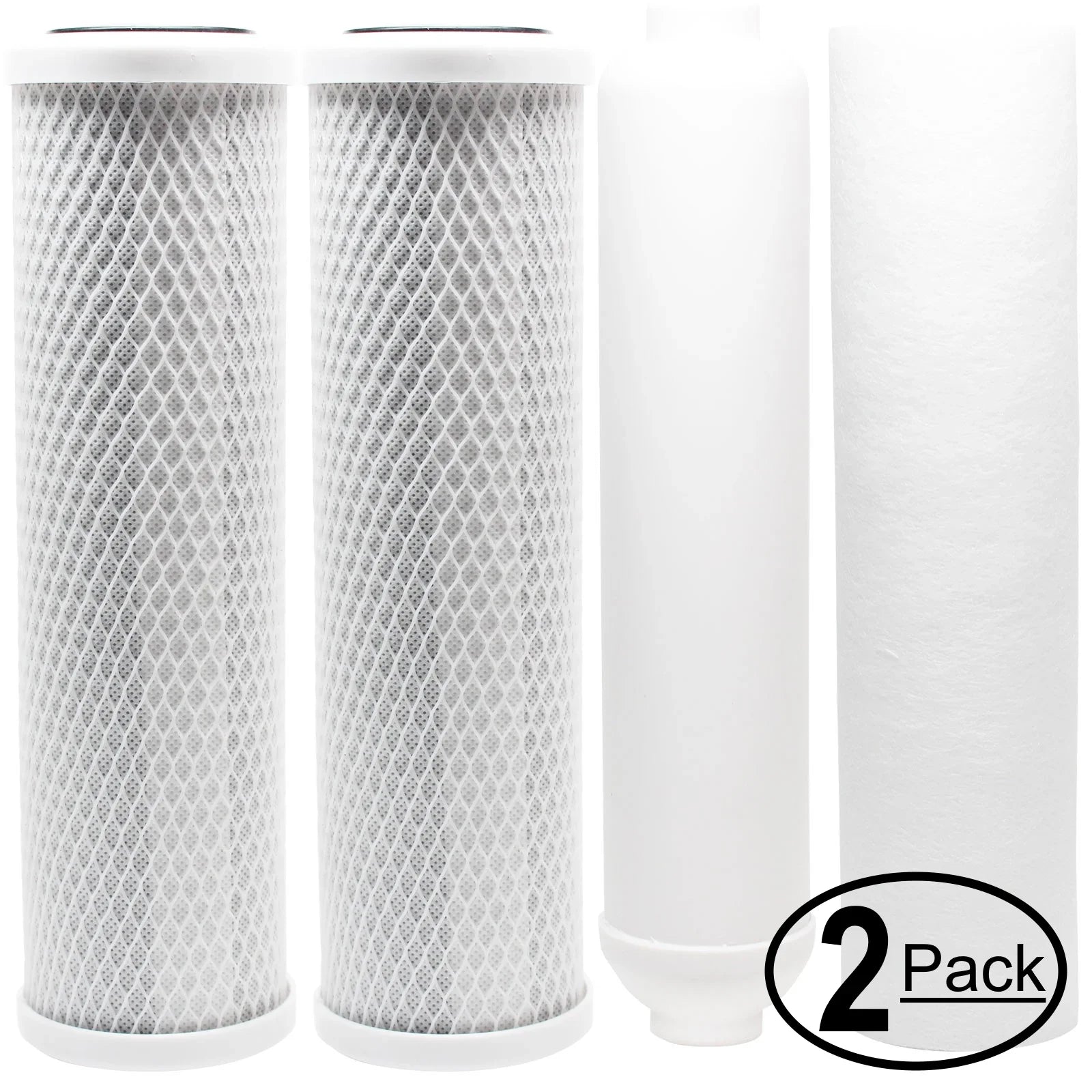 2-Pack Gentlemen for Filter Kit for APEC RO-90 RO System - Includes Carbon Block Filters, PP Individuals Filter & Inline Filter Cartridge - Denali Pure Brand