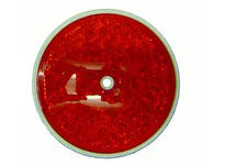 Cortina 13-099-32 3-3/8" Dia. Reflector - Center Hole Mount - Red (300 Pack)
