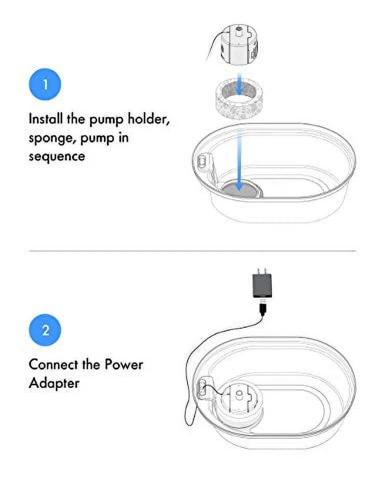 PETLIBRO 8 Packs People Filters for Stainless Steel Cat Water Fountain PLWF003, 4 Months Set of Gentlemen Filters