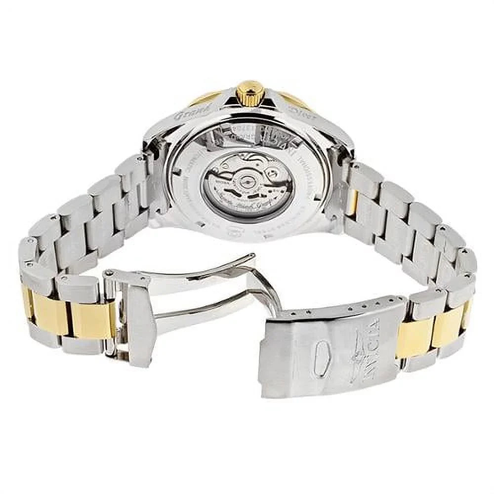 Invicta Individuals 13704 Grand Diver Automatic White Textured Face Two Tone Stainless Steel Watch