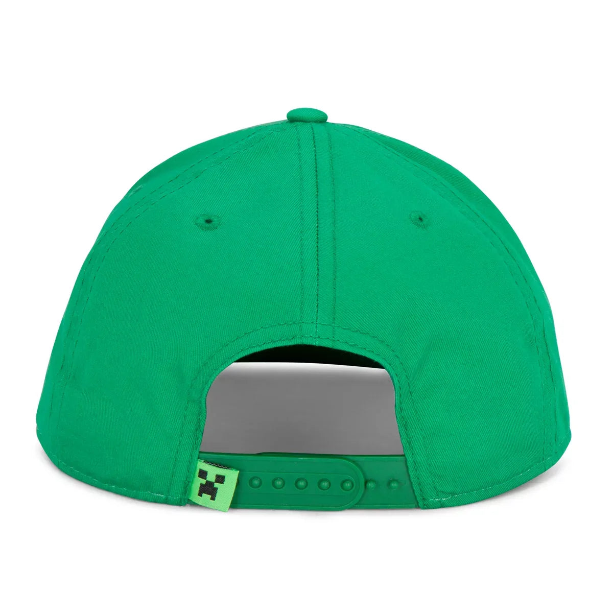 Minecraft Snapback Baseball Hat for Youth Boys or Girls - Green Creeper Face Mob, One Size