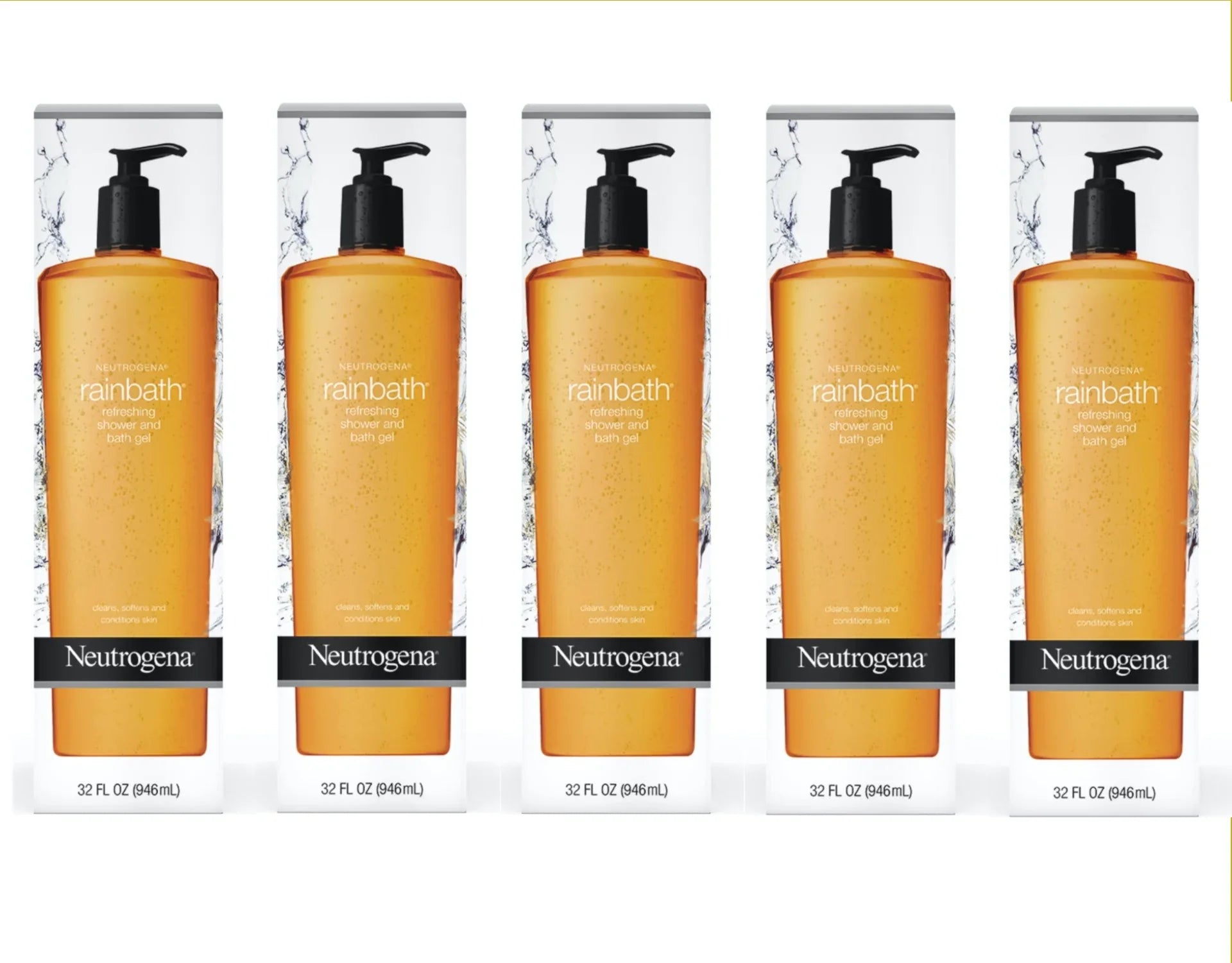 Neutrogena Rainbath Shower Gel 32 Ounce (Pack of 5)