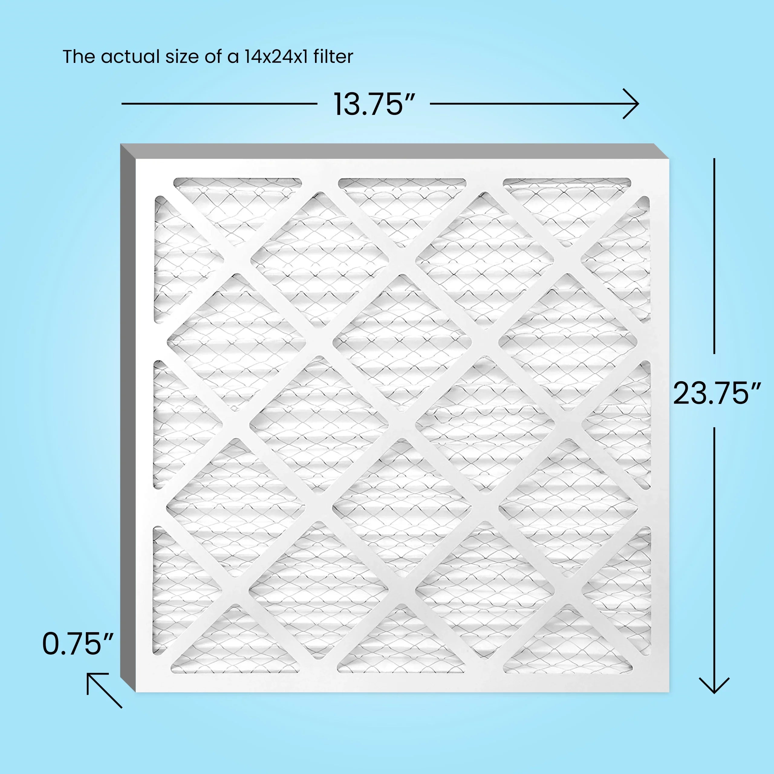 Mint Air, 14x24x1 Air Filter MERV 8, Pleated HVAC AC Furnace Filters (6 Pack)